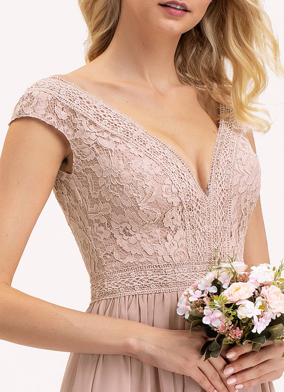Robe Cérémonie Longue Rose Élégante - gallery 2