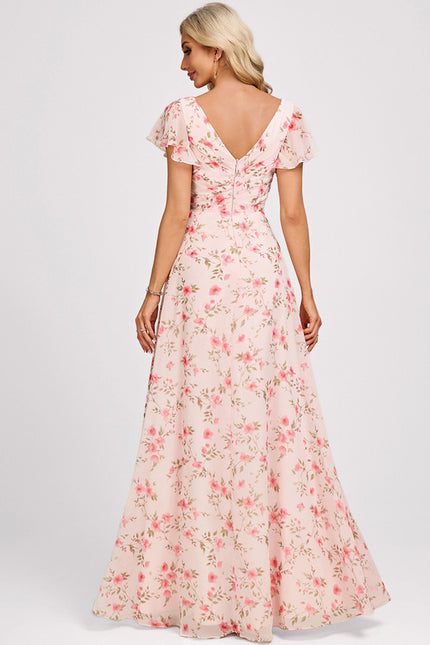 Robe Cérémonie Longue Volants Rose - gallery 5