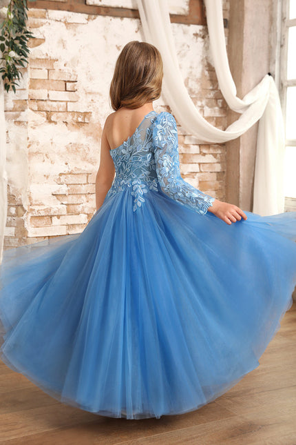 Robe Ceremonie Fille Bleu - gallery 6