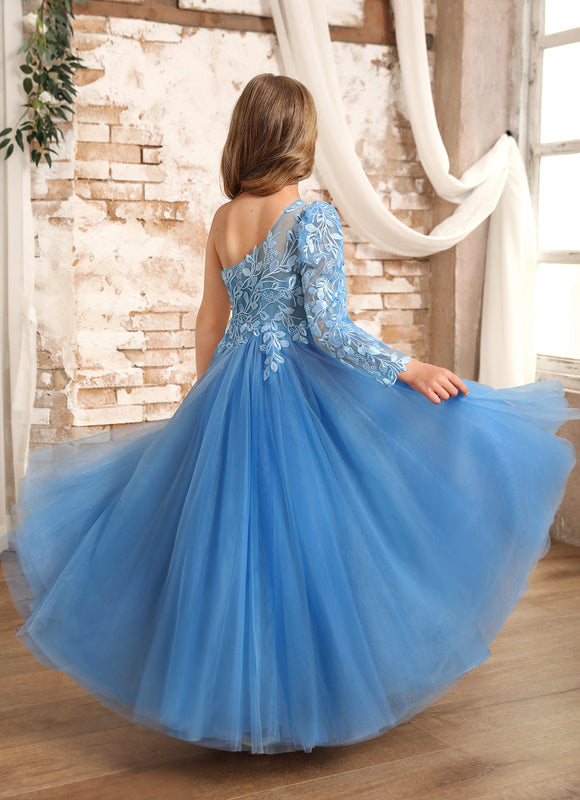 Robe Ceremonie Fille Bleu - gallery 6