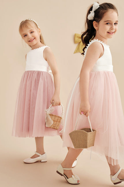 Robe Cérémonie Fille Tulle Satin - gallery 5