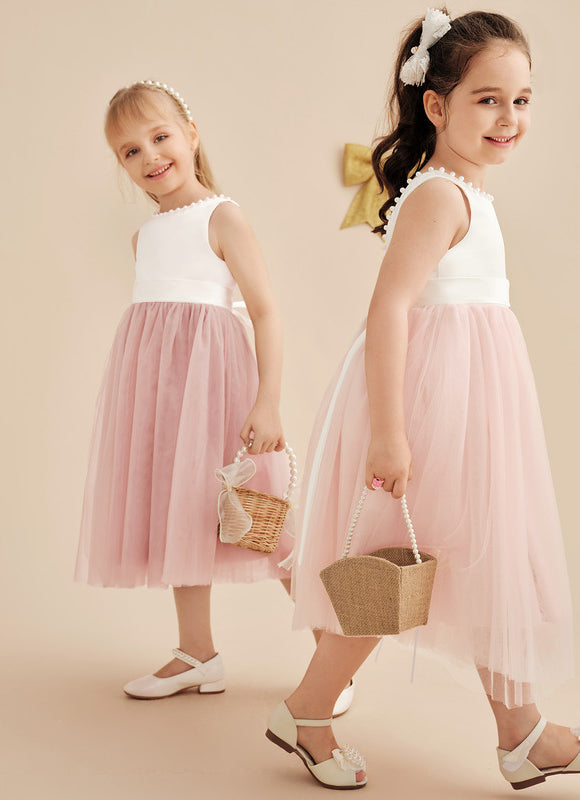 Robe Cérémonie Fille Tulle Satin - gallery 5