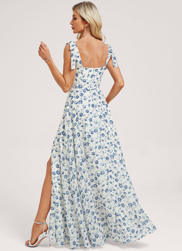 Robe Cérémonie Mousseline Verte - gallery 4
