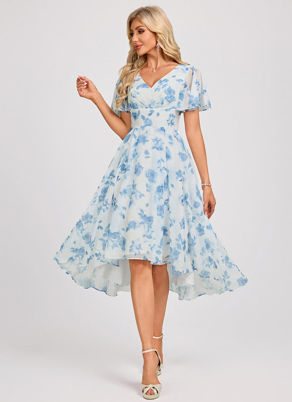 Robe Cérémonie Fluide Marine Élégante - gallery 2