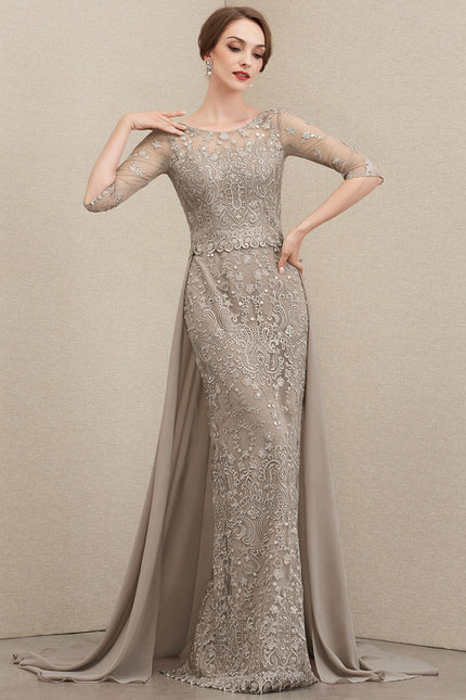 Robe Longue Ceremonie Beige - gallery 2