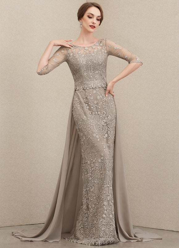 Robe Longue Ceremonie Beige - gallery 2