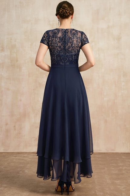 Robe Cérémonie En Dentelle Marine - gallery 3