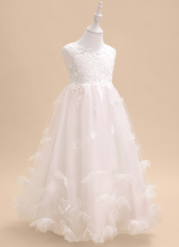 Robe Cérémonie Florale Perlée - gallery 1