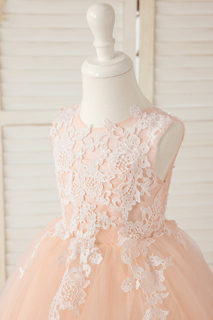 Robe Cérémonie Tulle Pêche - gallery 4