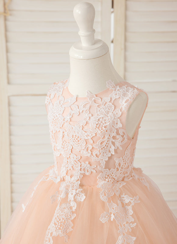 Robe Cérémonie Tulle Pêche - gallery 4