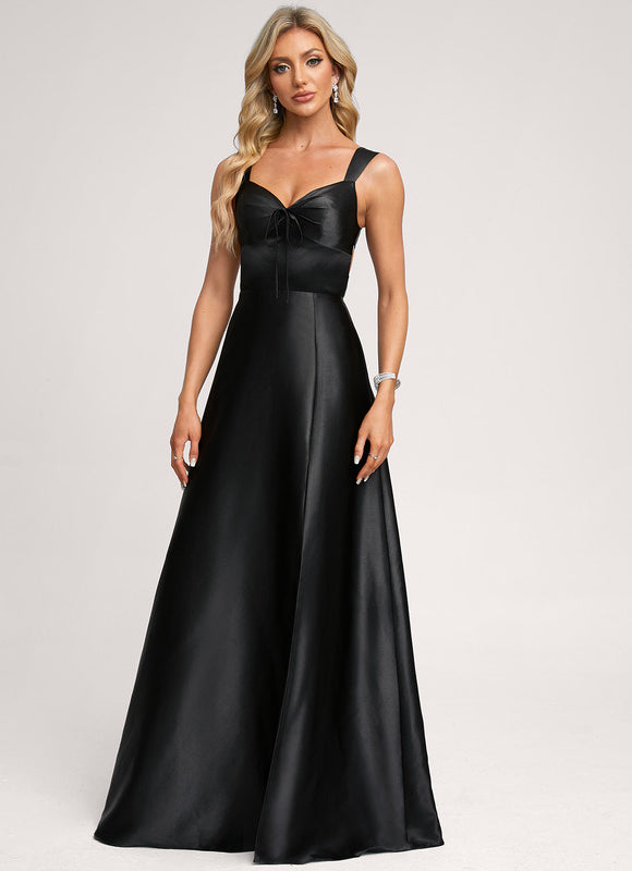 Robe Cérémonie Satin Rose Pâle - gallery 2