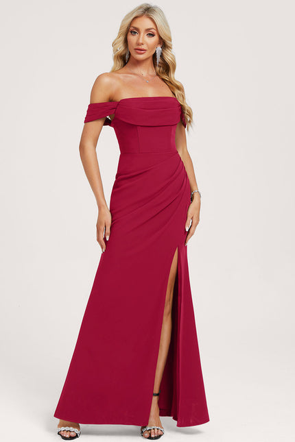 Robe Cérémonie Bordeaux Élégante - gallery 1