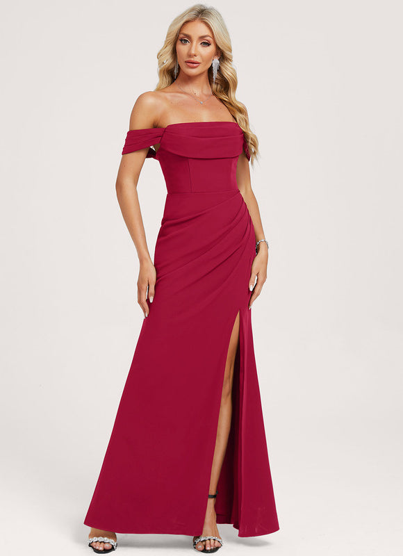 Robe Cérémonie Bordeaux Élégante - gallery 1