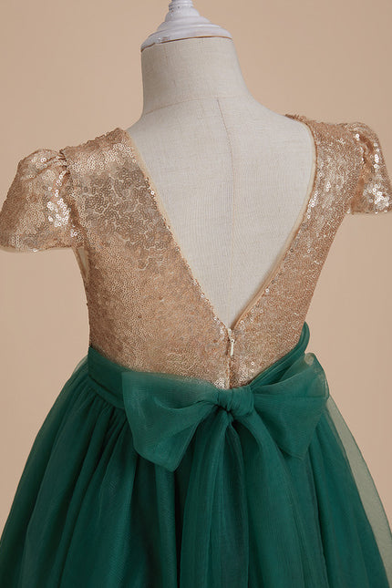 Robe Cérémonie Émeraude Pailletée - gallery 3