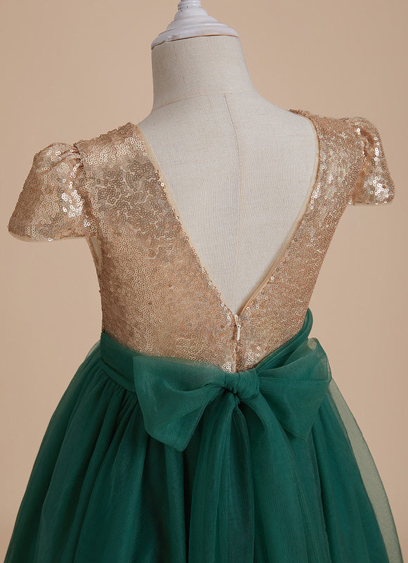 Robe Cérémonie Émeraude Pailletée - gallery 3