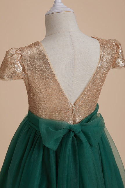 Robe Cérémonie Émeraude Pailletée - gallery 3