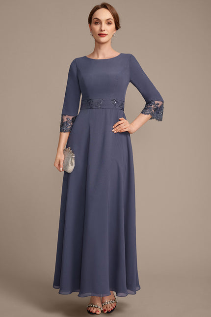 Robe Cérémonie Longue Élégante Bleu