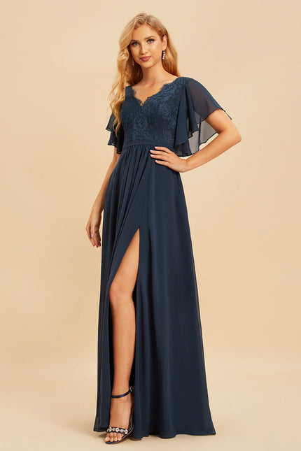 Robe Cérémonie Longue Rose Élégante - gallery 3