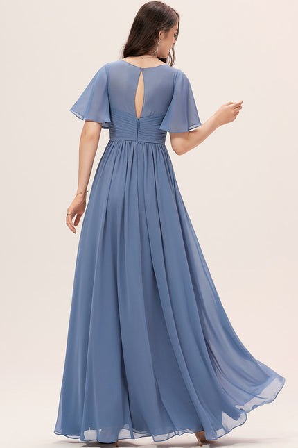 Robe Cérémonie Longue Volants Rose - gallery 1