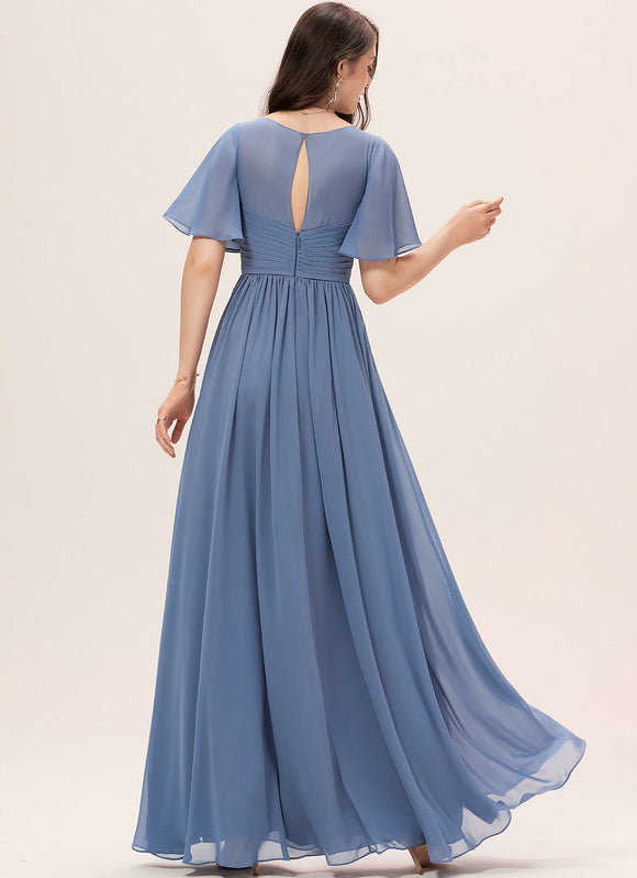 Robe Cérémonie Longue Volants Rose - gallery 1