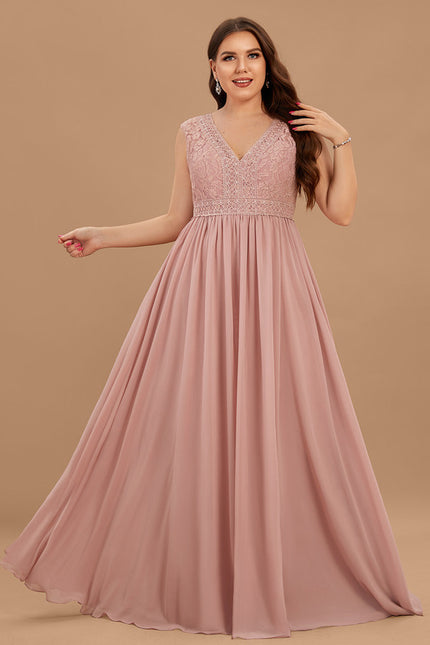 Robe Cérémonie Longue Rose Élégante - gallery 6