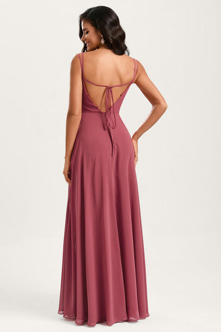 Robe Cérémonie Longue Volants Rose - gallery 9