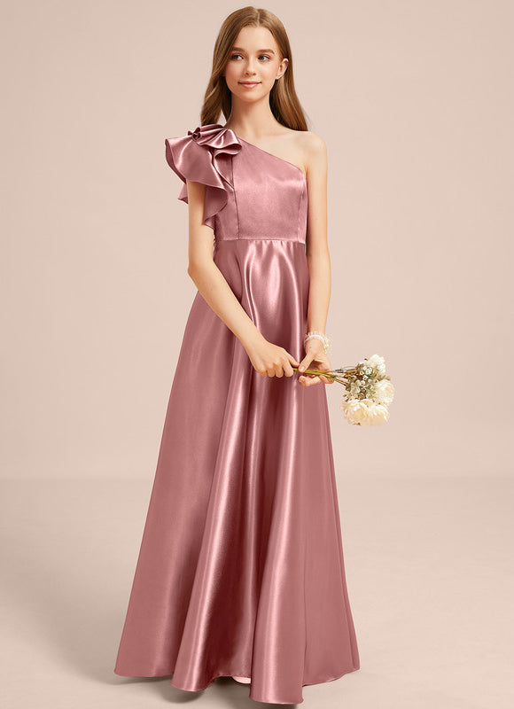 Robe Cérémonie Satin Bordeaux Élégante - gallery 3