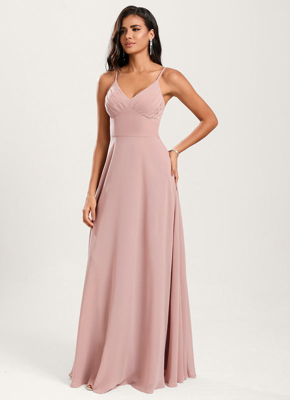 Robe Cérémonie Longue Volants Rose - gallery 1