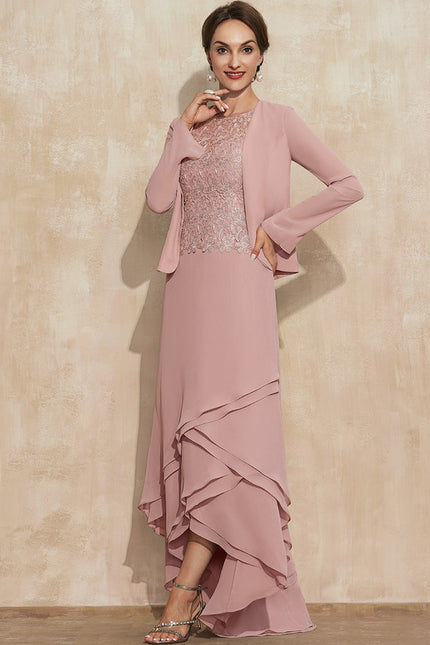 Robe Cérémonie Dentelle Rose - gallery 1