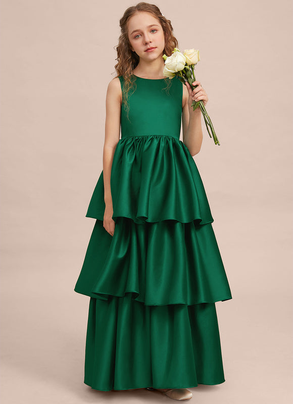 Robe Cérémonie Satin Vert Émeraude - gallery 6