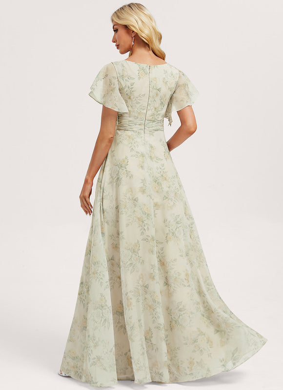 Robe Cérémonie Longue Volants Rose - gallery 4