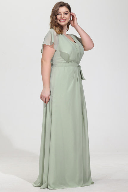 Robe Cérémonie Longue Volants Rose - gallery 9