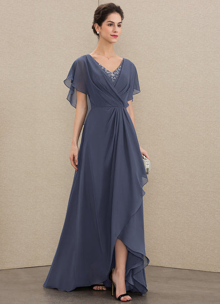 Robe Cérémonie Bleu Nuit Trapèze Avec Paillettes