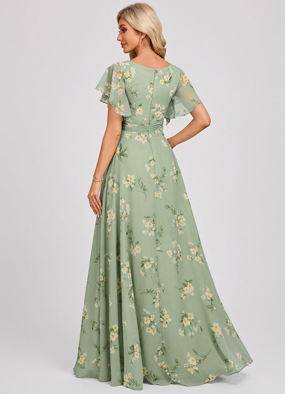 Robe Cérémonie Longue Volants Rose - gallery 5