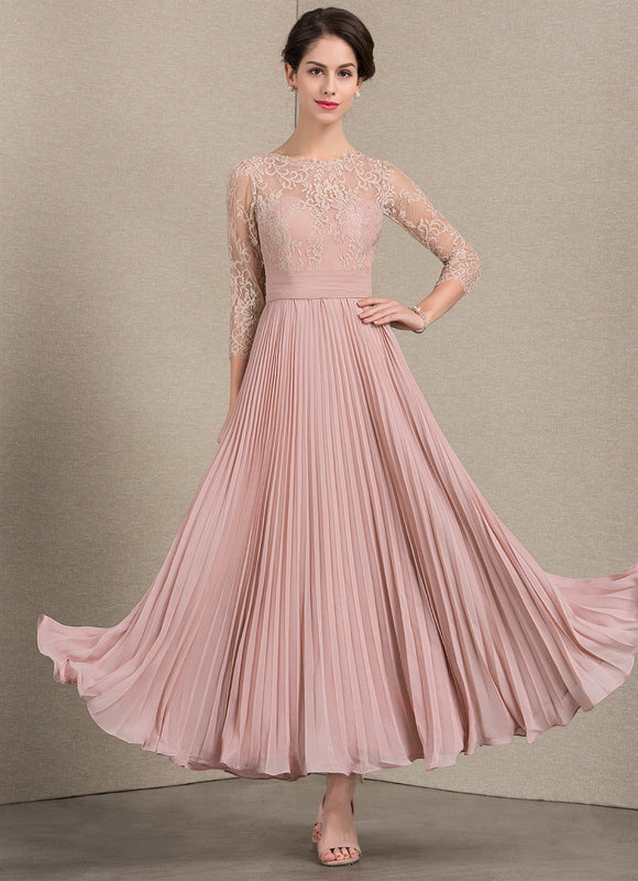 Robe Cérémonie Dentelle Plissée - gallery 1