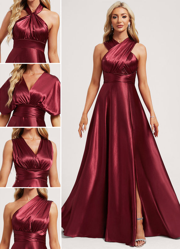 Robe Cérémonie Satinée Rubis