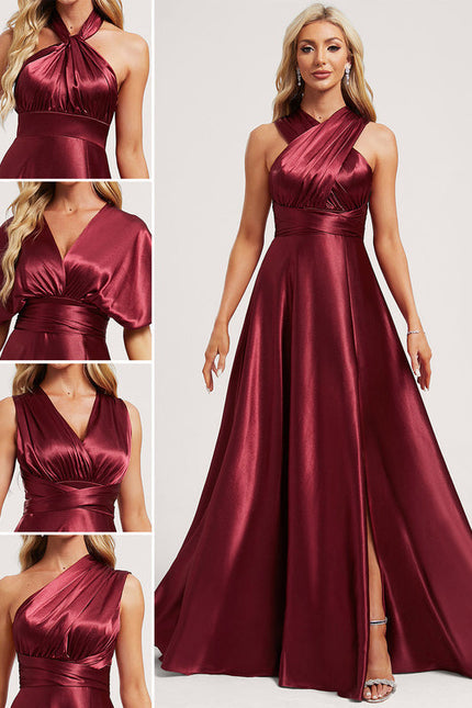 Robe Cérémonie Satinée Rubis