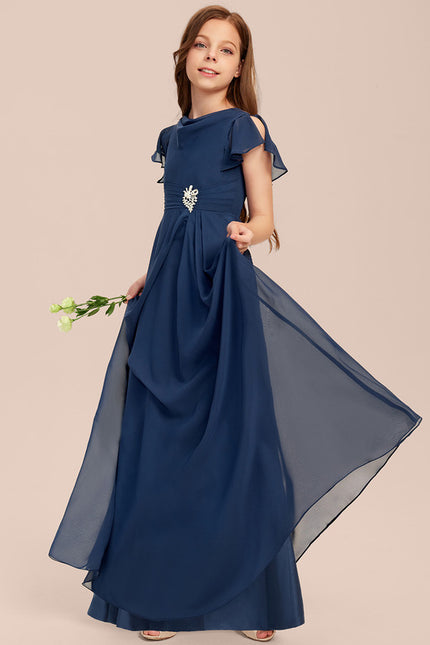 Robe Cérémonie Bleue Chic - gallery 7