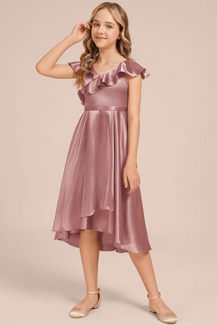 Robe Cérémonie Satin Bleu Ciel - gallery 1