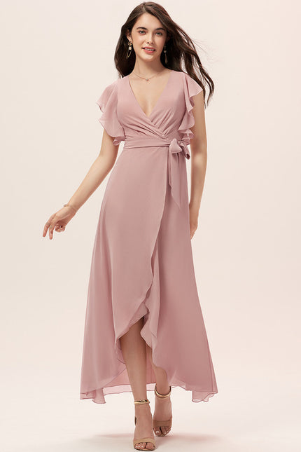 Robe Cérémonie Fluide Marine Élégante