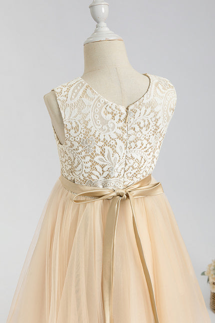 Robe Cérémonie Enfant Tulle Créme - gallery 6