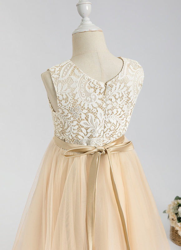 Robe Cérémonie Enfant Tulle Créme - gallery 6
