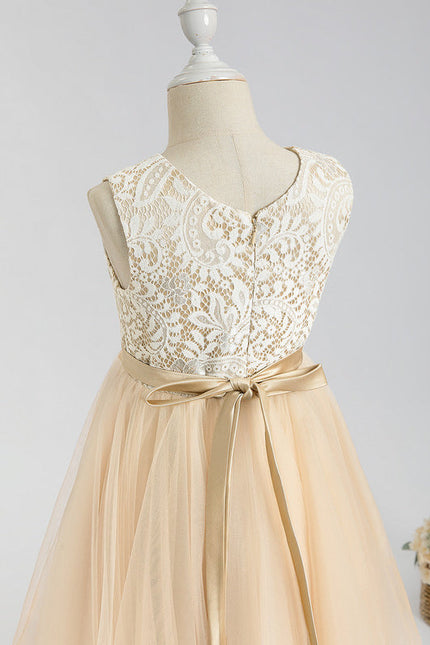 Robe Cérémonie Enfant Tulle Créme - gallery 6