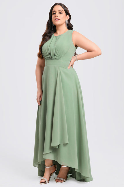 Robe Cérémonie Asymétrique Verte - gallery 6