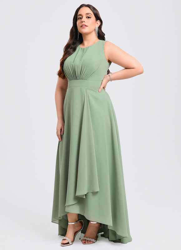 Robe Cérémonie Asymétrique Verte - gallery 6