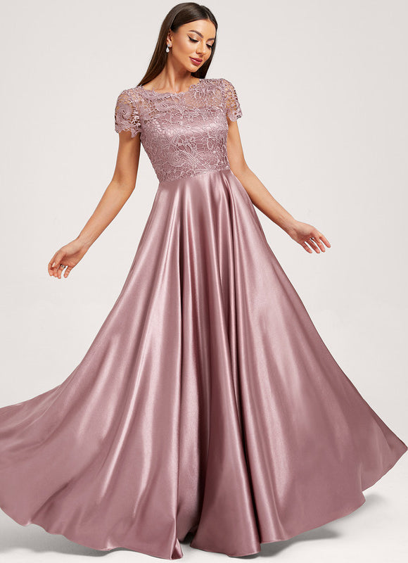 Robe Cérémonie Longue Rose Satinée - gallery 2