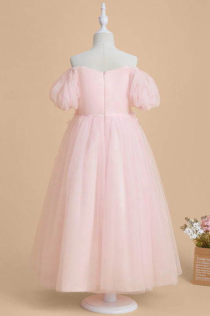 Robe Cérémonie Tulle Florale Rose - gallery 3