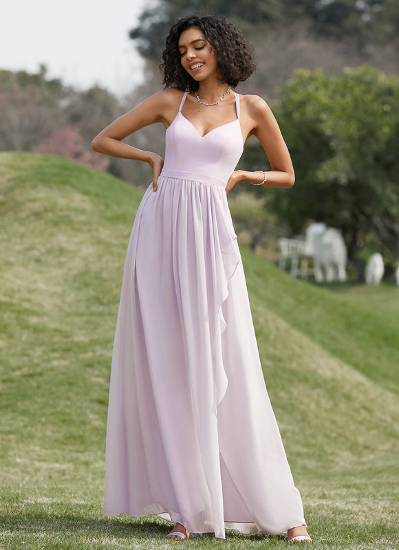 Robe Cérémonie Fluide Marine Élégante - gallery 8