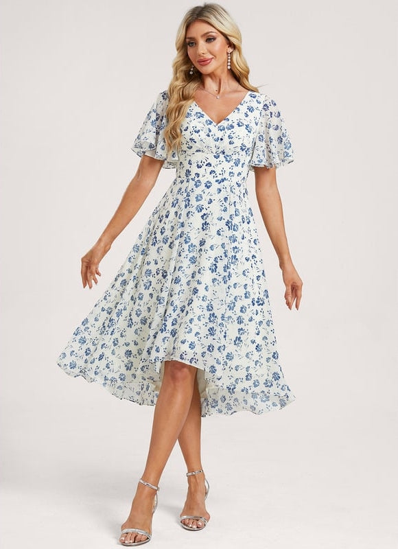 Robe Cérémonie Fluide Marine Élégante - gallery 2