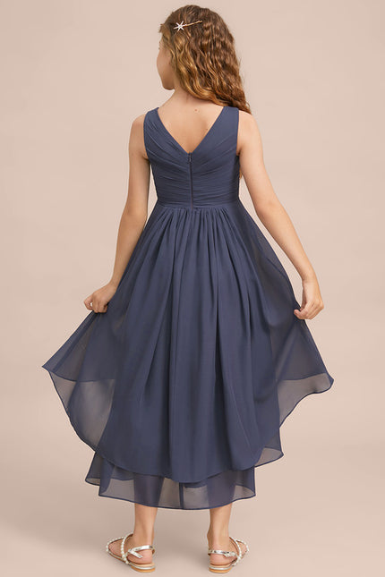 Robe Cérémonie Mousseline Marine - gallery 7